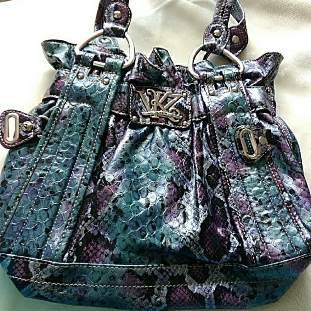 Faux Snakeskin Purse